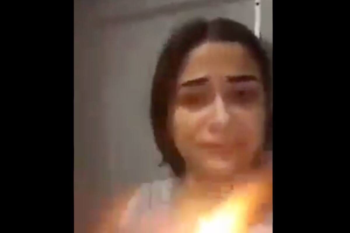 VIDEO: Aterrador, mujer se prende fuego en Brasil, ésta fue la razón