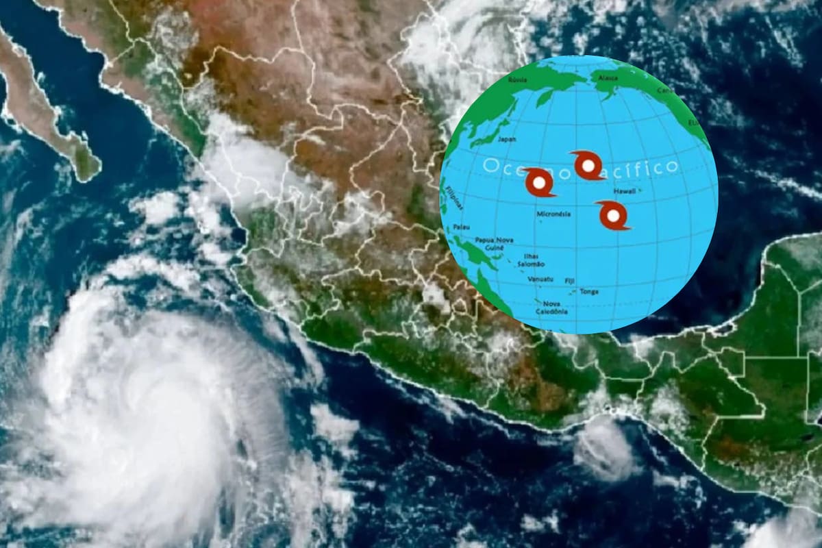 Tres ciclones tropicales activos en el Pacífico Sur: ¿afectarán a México?