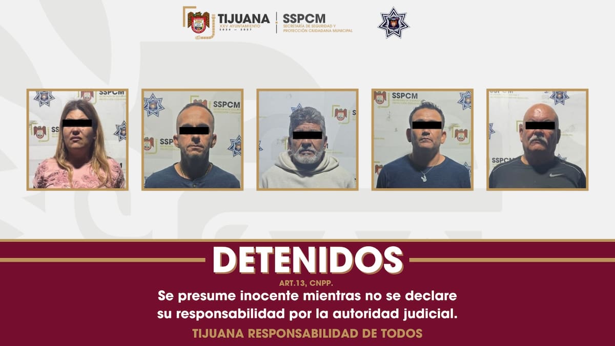 Detienen a cinco personas por presunta privación ilegal de la libertad en Tijuana
