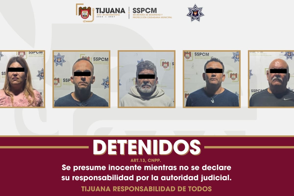 Detienen a cinco personas por presunta privación ilegal de la libertad en Tijuana