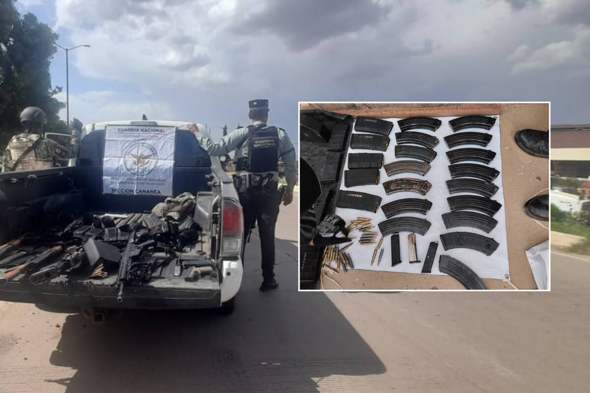 Aseguran vehículo con armamento tras accidente de tránsito