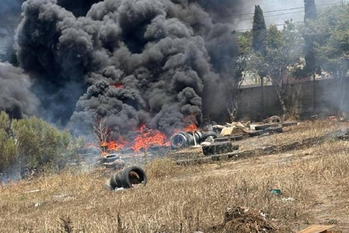 Registran incendio en baldío en colonia Lucio Blanco