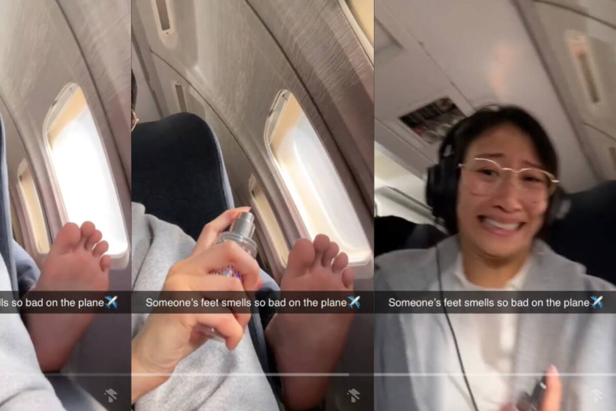 Influencer enfrenta situación incómoda en avión: ¿cómo reaccionó ante el pie maloliente del pasajero? | VIDEO
