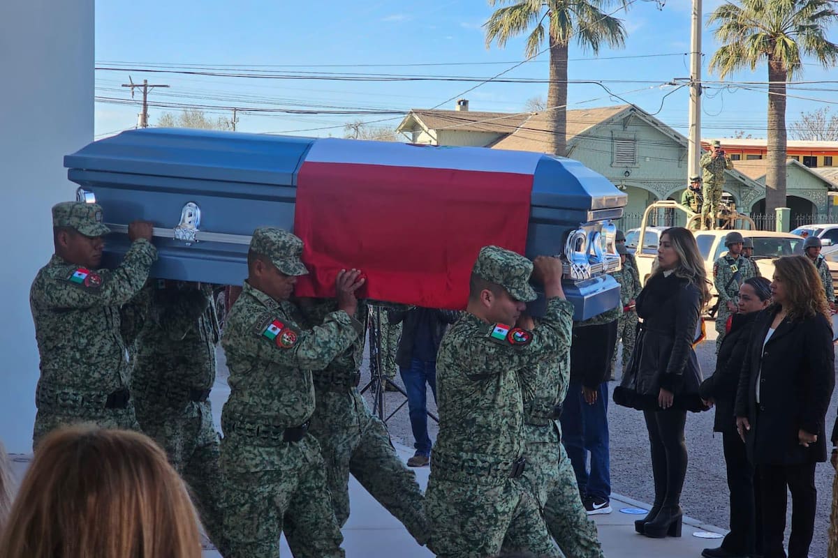 Despiden con honores a Michael Arellano Wilkinson, militar aguapretense fallecido en Ensenada