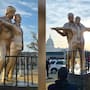 Instalan en Washington una polémica estatua de Donald Trump y Jeffrey Epstein inspirada en “Titanic”
