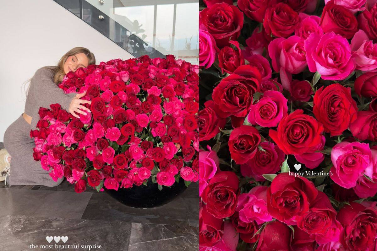 Irina Baeva presume ramo “buchón” en San Valentín: ¿se lo dio Giovanni Medina?