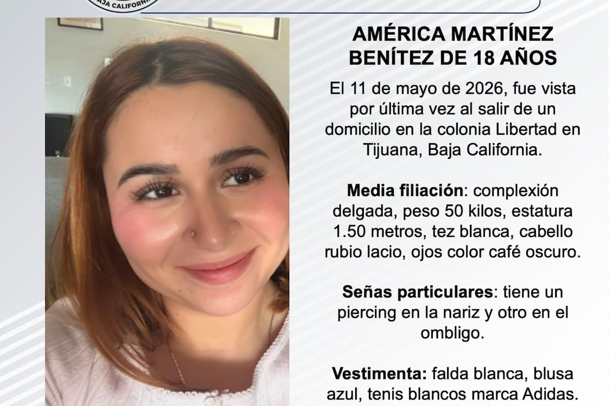 Se busca a América Martínez Benítez de 18 años