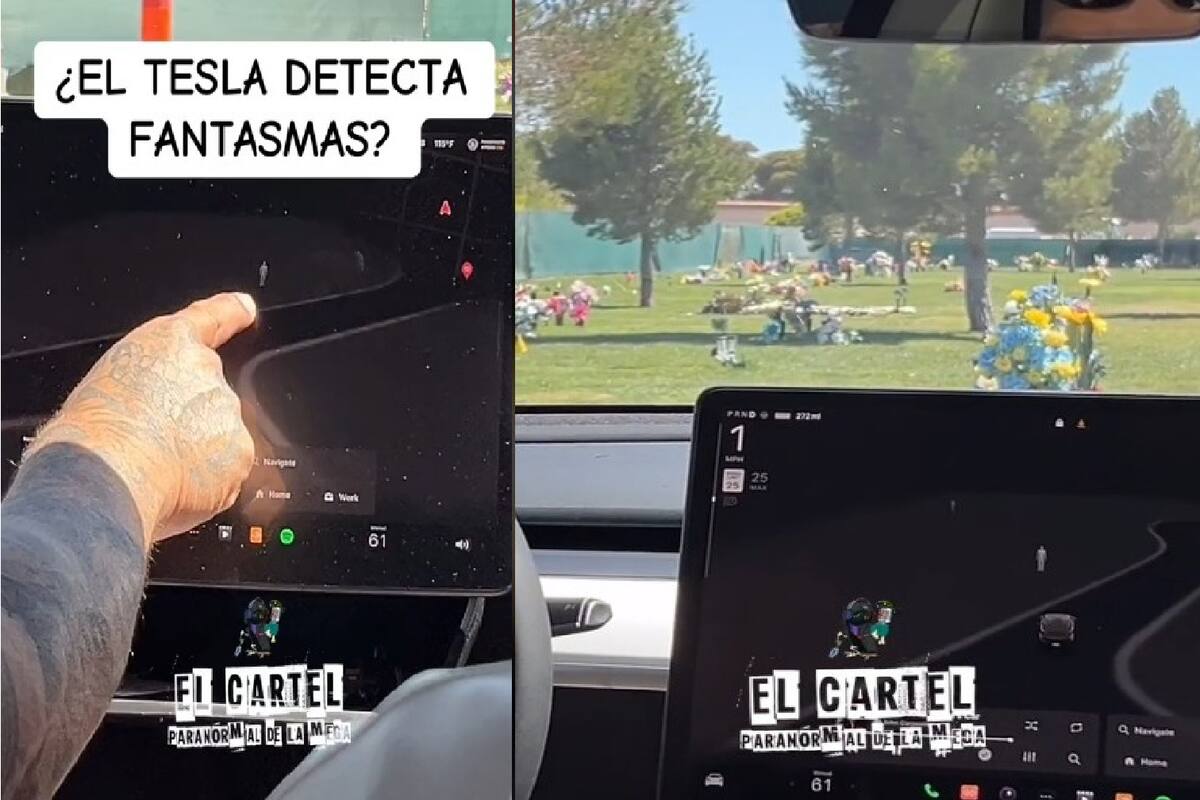 VIDEO: Auto Tesla detecta “presencias” en un cementerio y el video se vuelve viral en TikTok