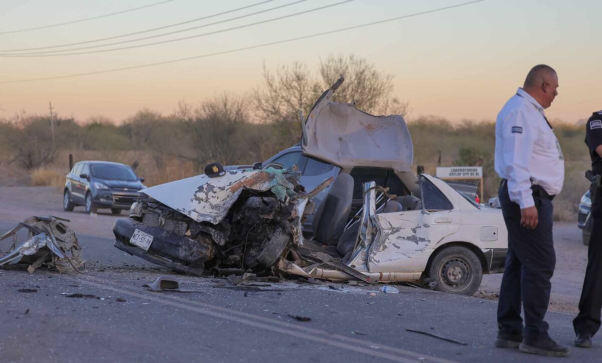 El caso fue atendido por la Guardia Nacional y Tránsito de Hermosillo. Foto: Eleazar Escobar