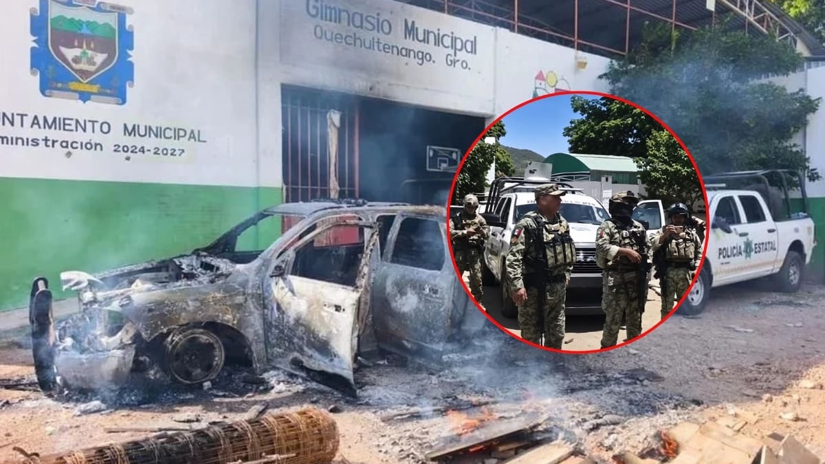 Retienen y desarman a 29 militares y policías en Guerrero durante bloqueos en Quechultenango e incendian una patrulla de la Guardia Nacional