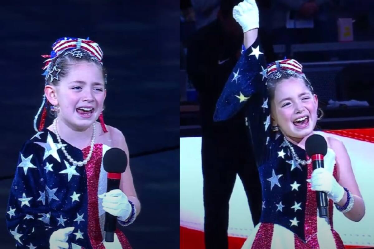 Kinsley Murray, niña de 8 años, se viraliza por su terrible desempeño al cantar el himno nacional