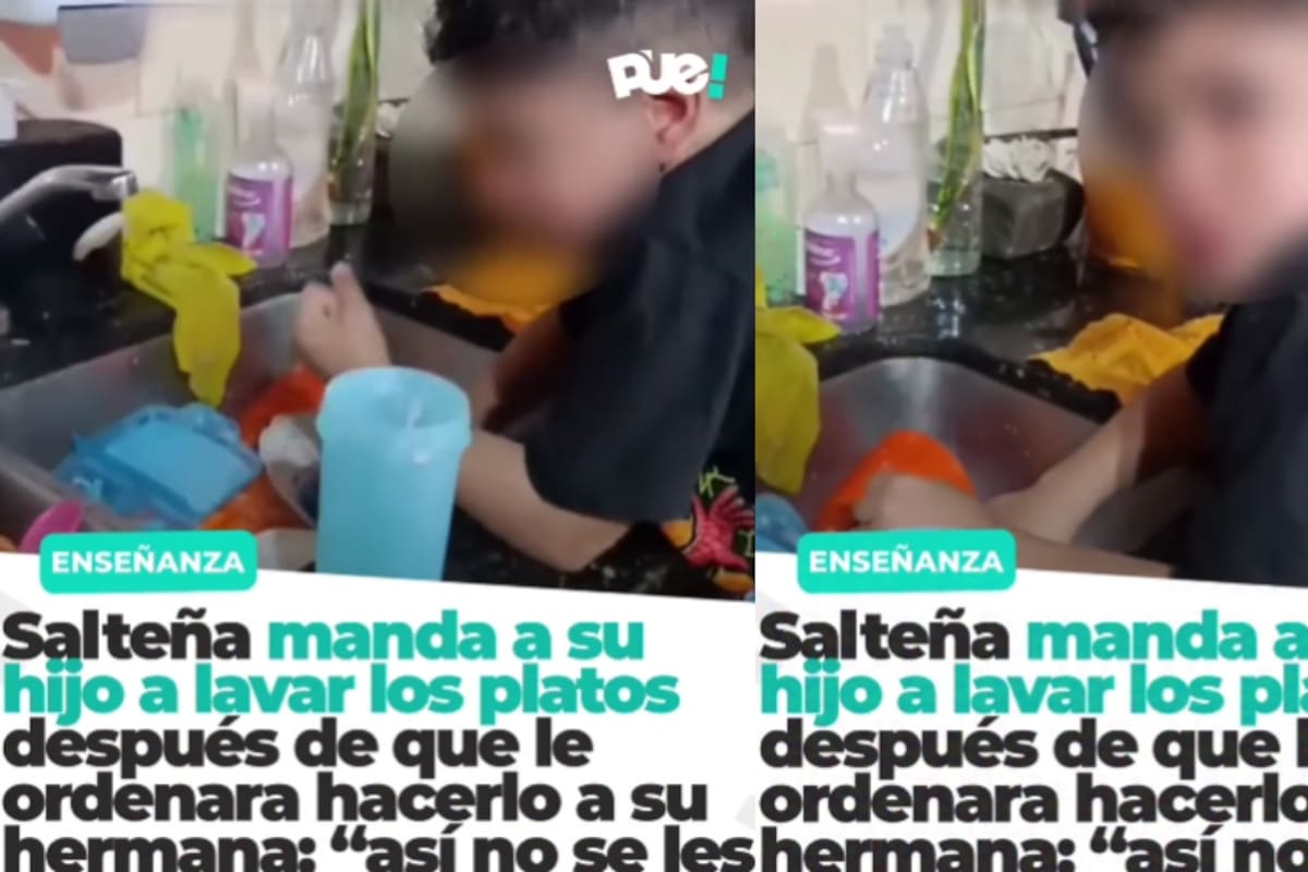 “Así no se les habla a las mujeres”: niño manda a su hermana a lavar los trastes y su madre lo corrige