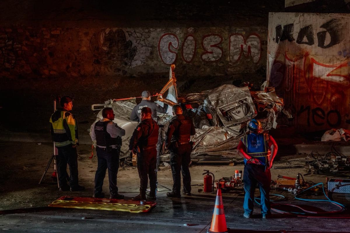 Dos hombres mueren tras accidente en la Vía Rápida Poniente en Tijuana