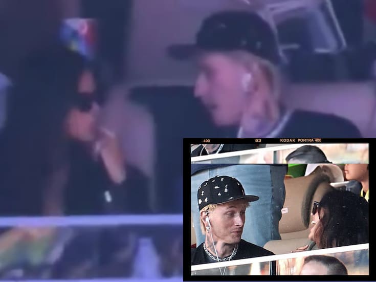 Eiza González y Machine Gun Kelly son captados riendo juntos en el Super Bowl 2026 (VIDEO)