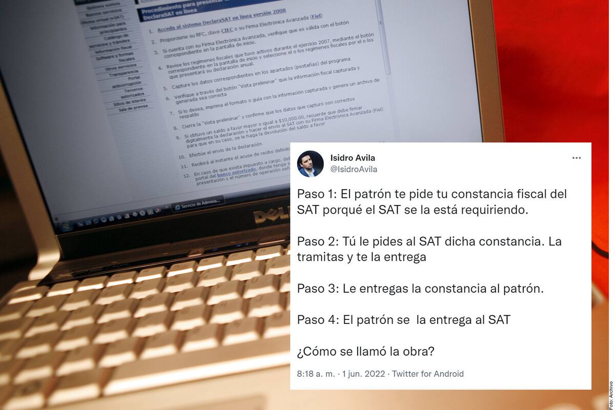 Se burlan en Twitter del SAT por la Constancia de Situación Fiscal