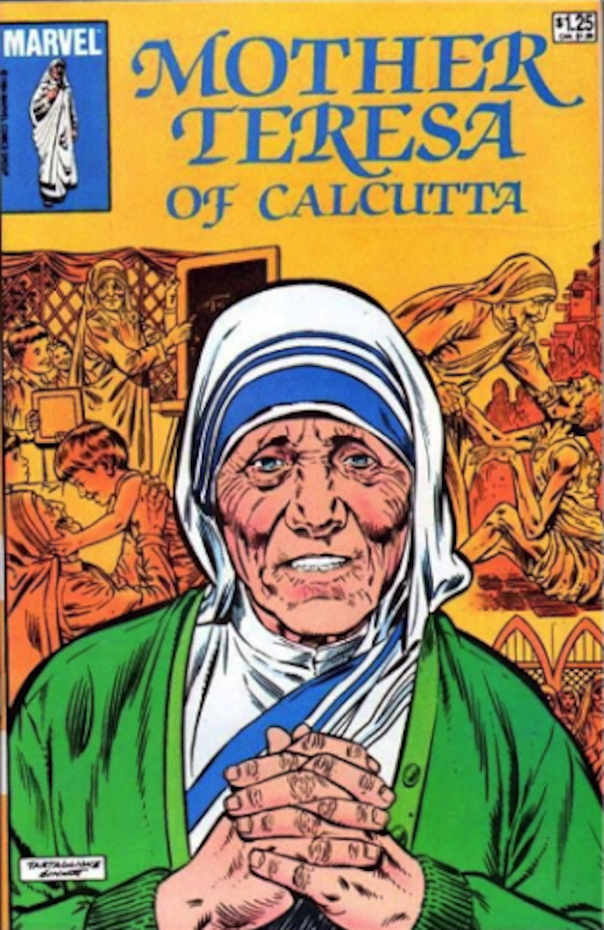 Marvel creó un cómic de Madre Teresa de Calcuta, mostrando su vida llena de fe, compasión y sacrificio por los demás.