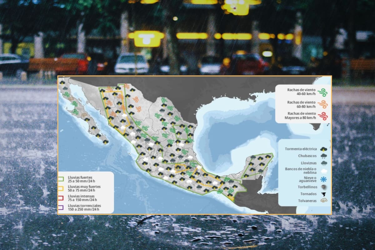 Este lunes el SMN alertó por fuertes lluvias y vientos peligrosos que amenazan algunas zonas del país: dónde lloverá y qué estados serán los más afectados