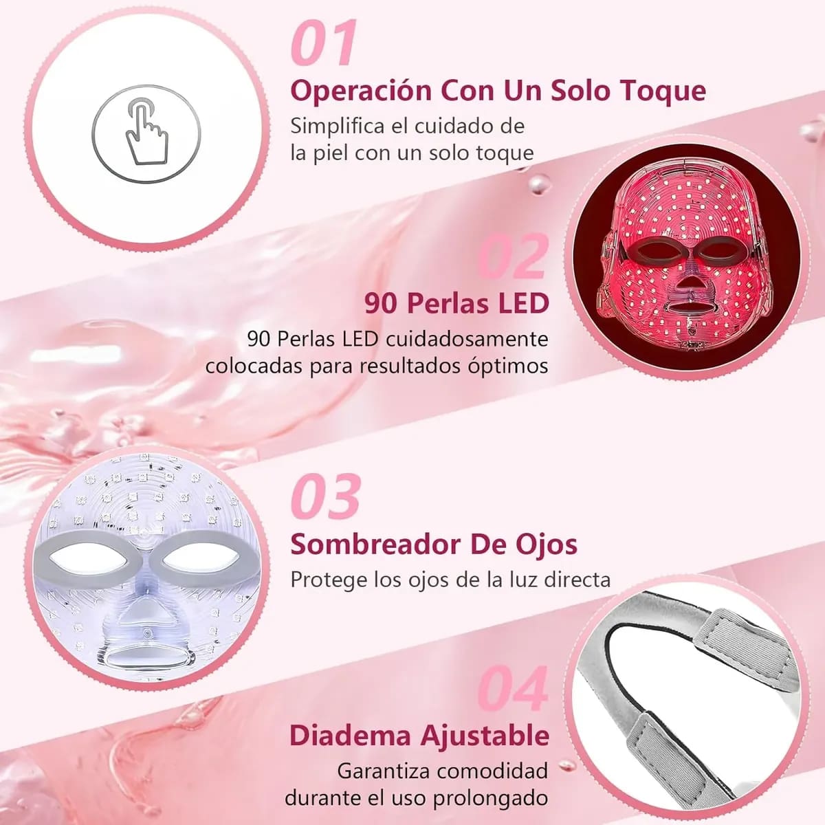 Máscara LED facial de 7 colores | Mercado Libre
