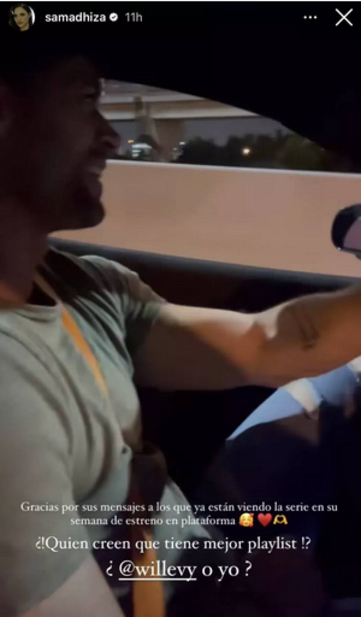 Captura de pantalla Instagram @samadhiza