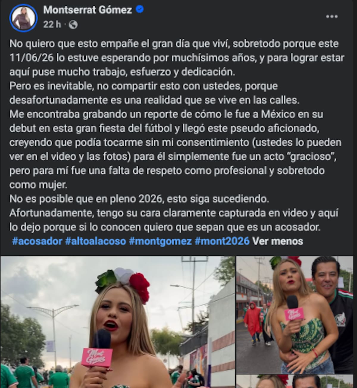 Montserrat Gómez se pronuncia en redes sociales | Facebook. Montserrat Gomez