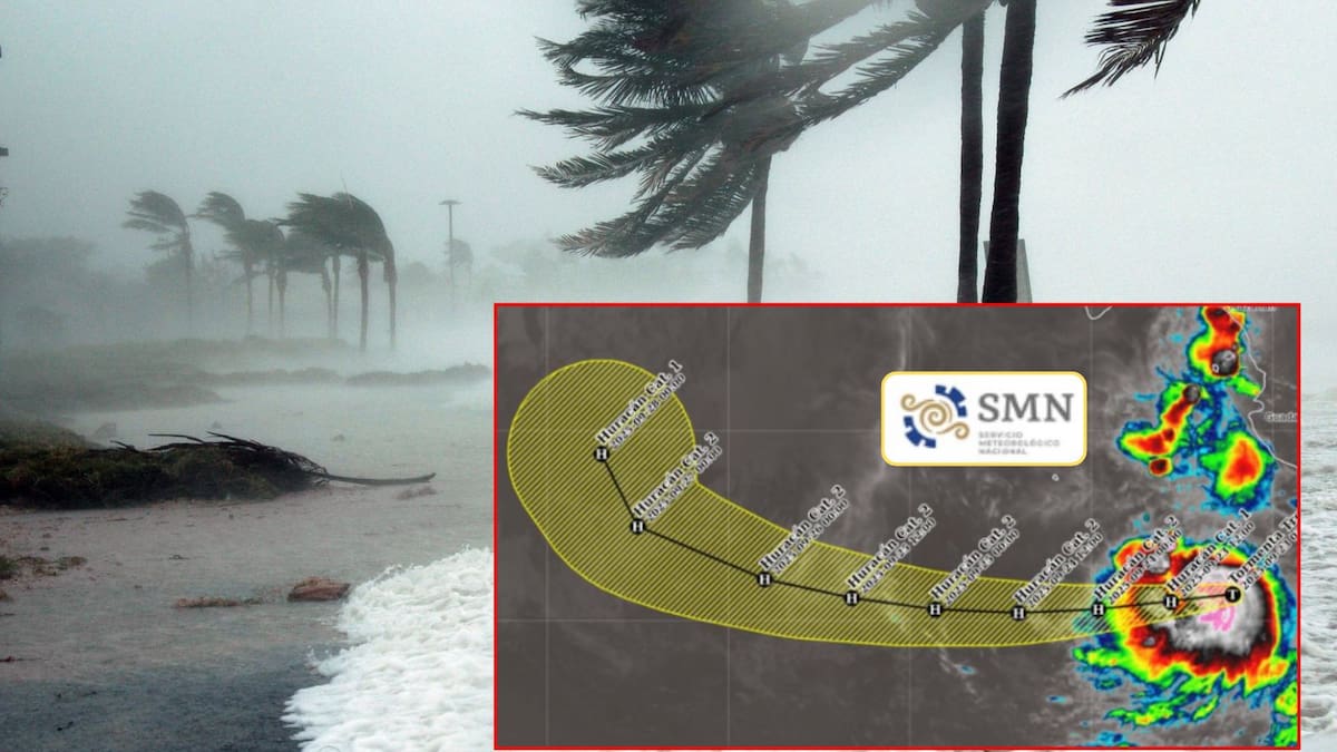 ‘Narda’ alcanza la fuerza de Huracán categoría 1 este martes y el SMN alerta a 3 estados de México: Así va su trayectoria