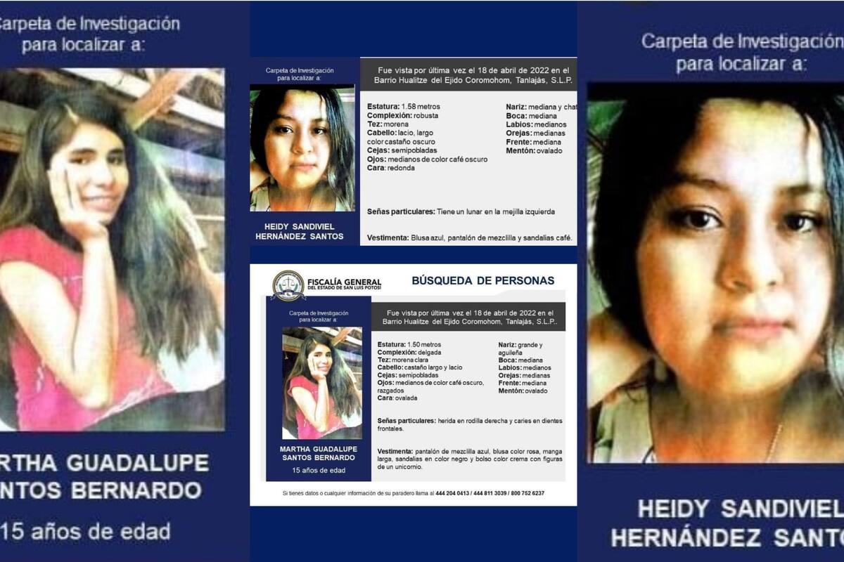 Dos primas menores de edad buscaban una vida mejor y se pierden más de 20 días en la Sierra Huasteca de SLP, una fallece y la otra la sepulta