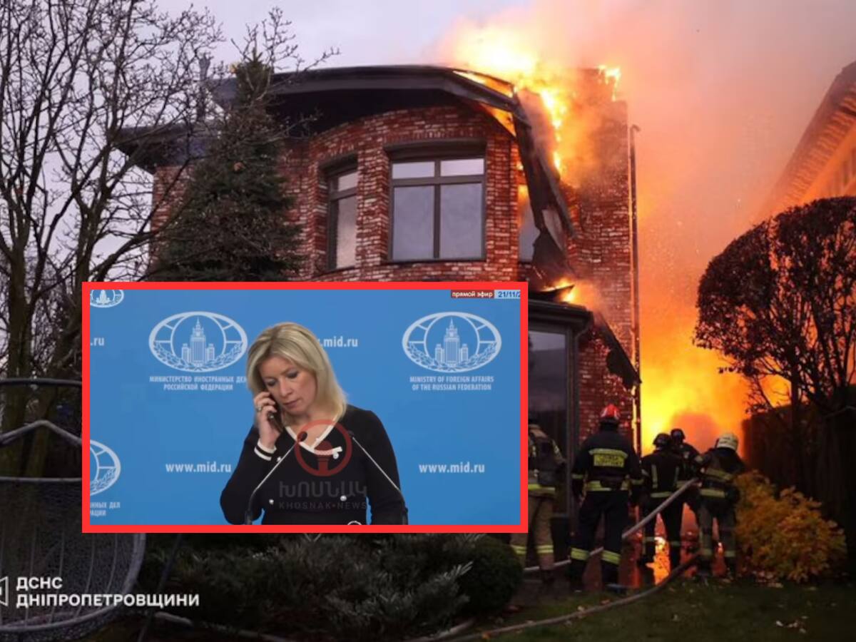 Captan momento donde portavoz rusa es ordenada en vivo no comentar sobre el misil intercontinental lanzado a Ucrania. | Crédito: REUTERS/X @maria_drutska
