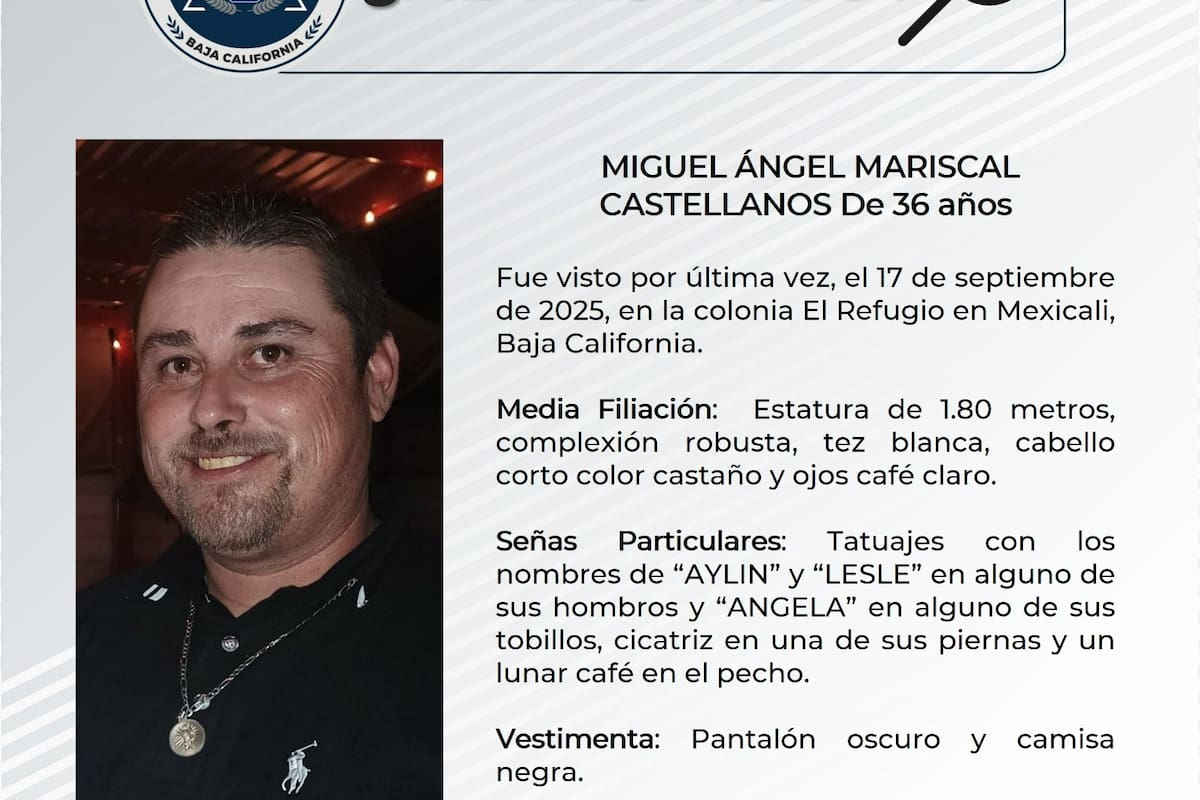 Se solicita ayuda para localizar a Miguel Ángel Mariscal Castellanos