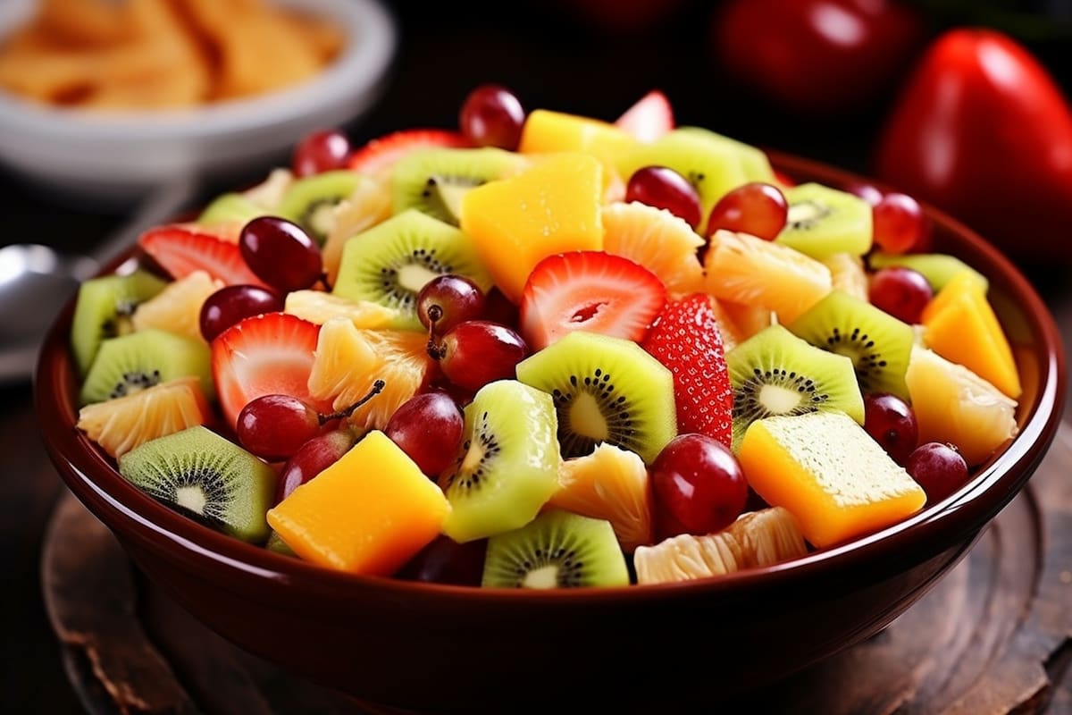 Ideal para la cena navideña, la ensalada de frutas ofrece un equilibrio entre sabor y salud. Con ingredientes como fresas, kiwi y naranja, aporta antioxidantes y energía natural, convirtiéndose en un platillo sencillo, versátil y lleno de beneficios.