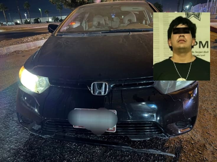 Joven es arrestado tras robo de vehículo e intentar escapar