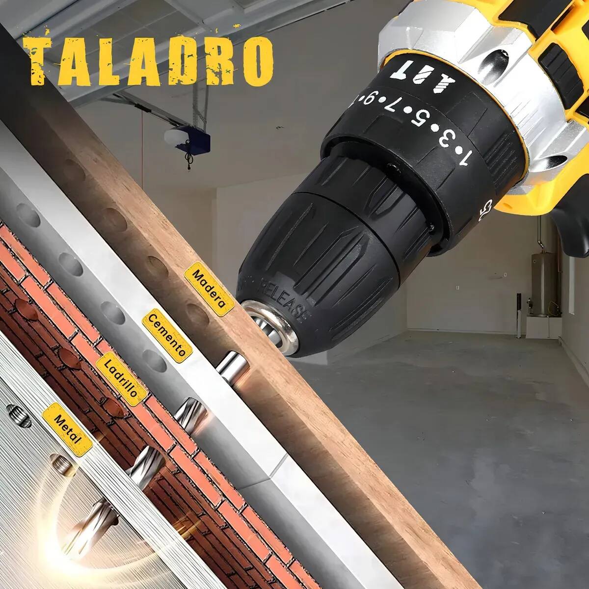 Taladro rotomartillo inalámbrico Linsen | Mercado Libre