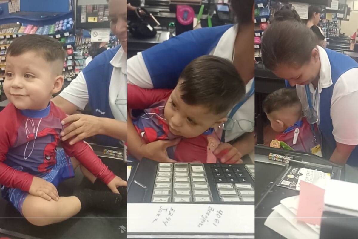 Niño se niega quitarse un traje que se puso en Walmart y la cajera tuvo que hacer esto para cobrarle | VIDEO