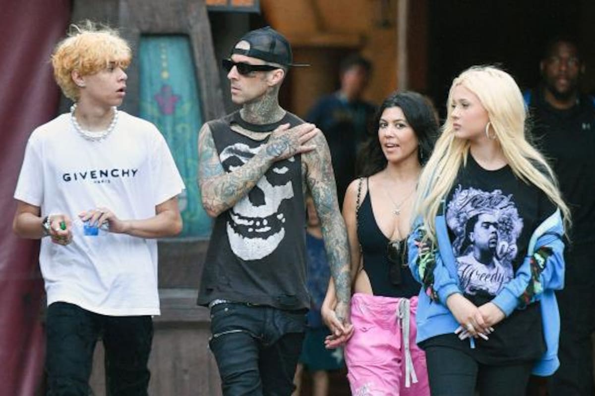 Kourtney Kardashian y Travis Barker visitan el "Lugar más feliz del mundo"