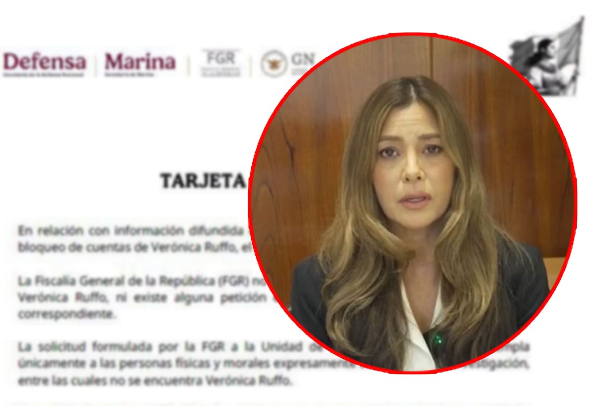 Gobierno federal niega bloqueo de cuentas de Verónica Ruffo; FGR no pidió inmovilización