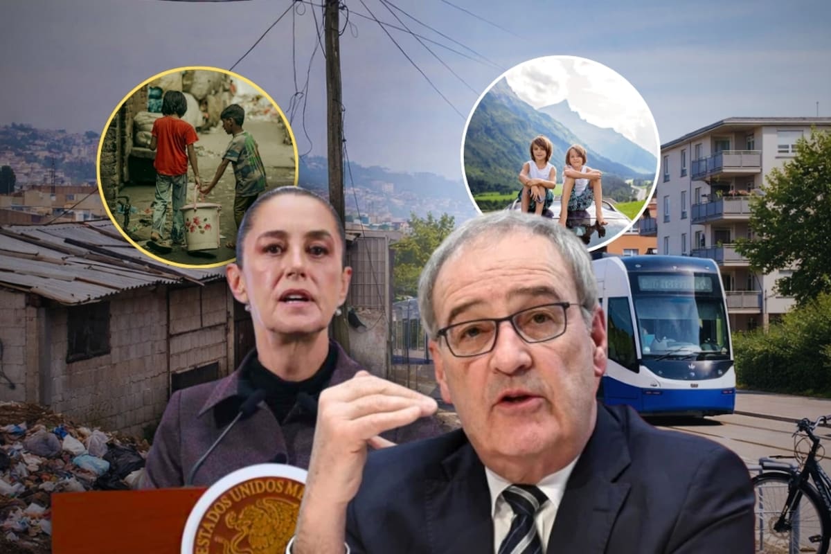 Mientras en México la pobreza se refleja en techos de lámina y calles sin servicios, en Suiza los barrios obreros mantienen agua potable, calefacción y transporte, con un salario mínimo de más de 4 mil francos (91 mil pesos mexicanos)