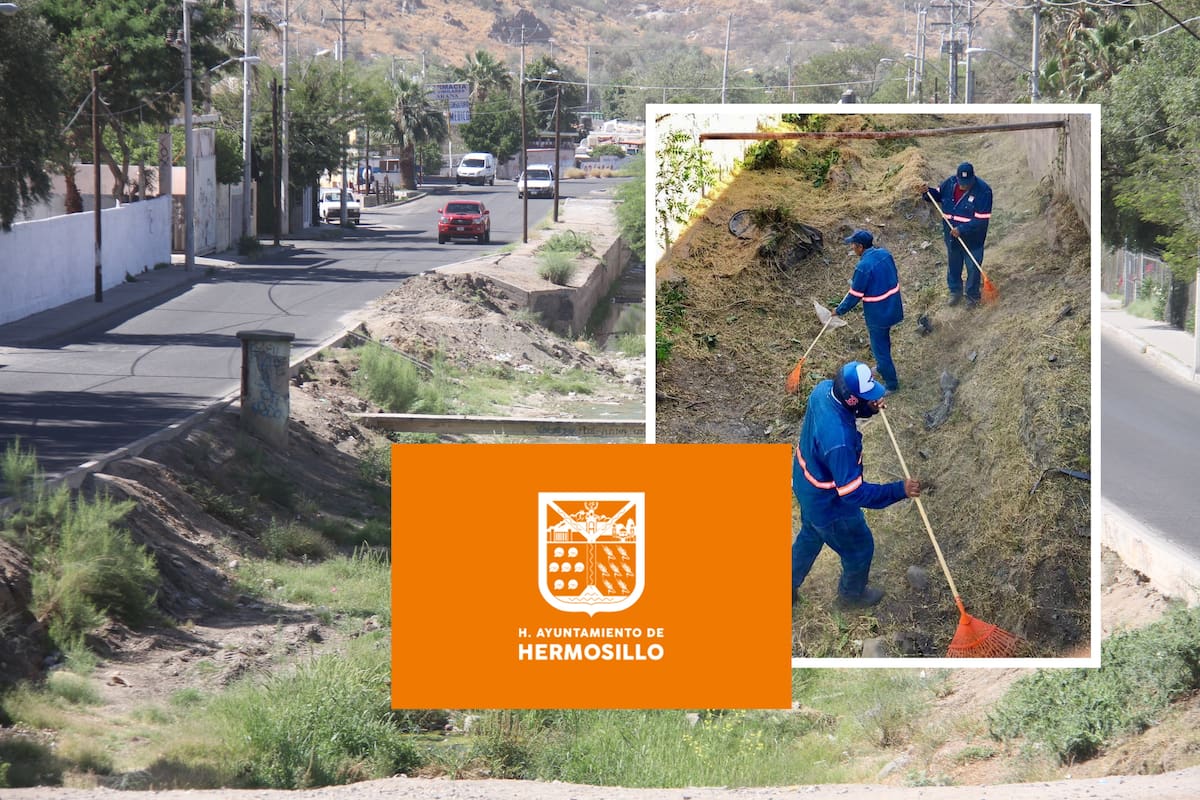 Preparan a Hermosillo para las lluvias: retiran más de 3 mil toneladas de basura de canales y arroyos