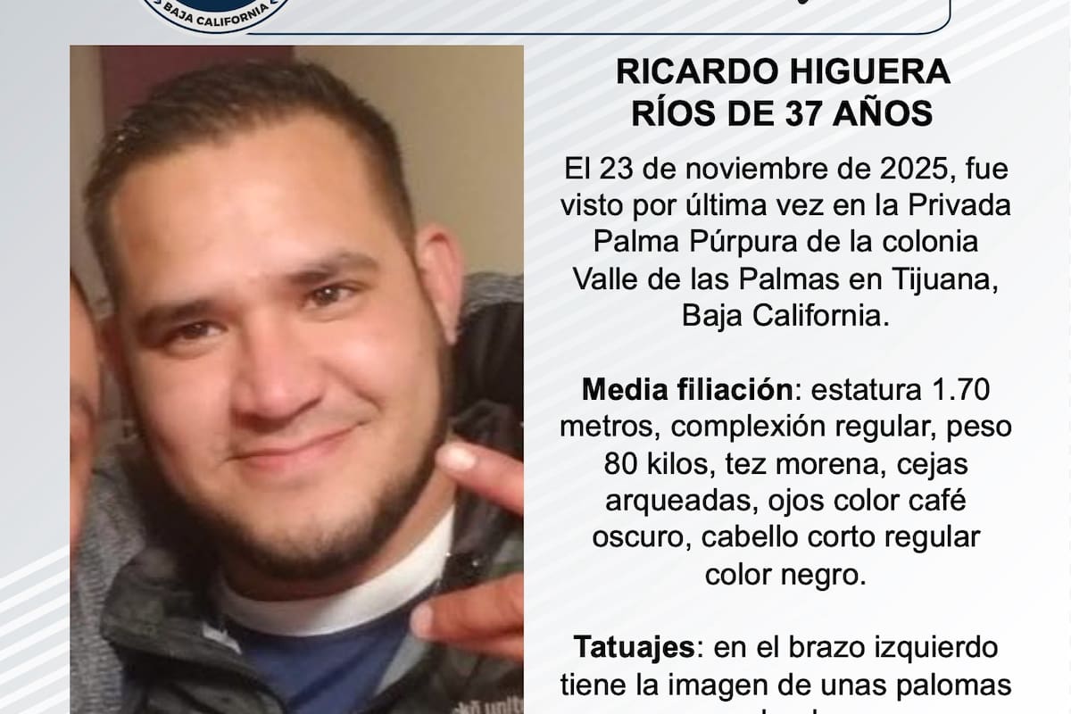 Se busca Ricardo Higuera Ríos de 37 años