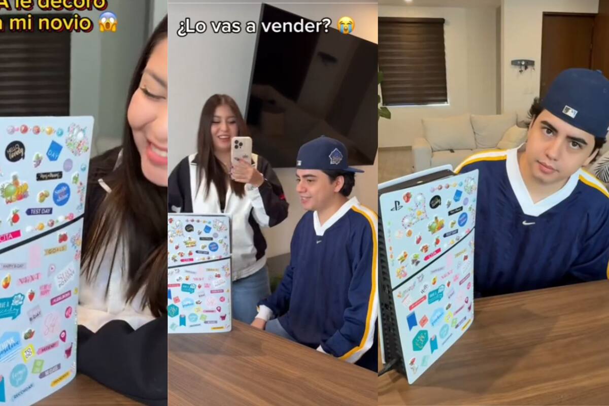“¿No tenías nada que hacer?: Mujer decora la PlayStation 5 de su novio y esta fue su reacción