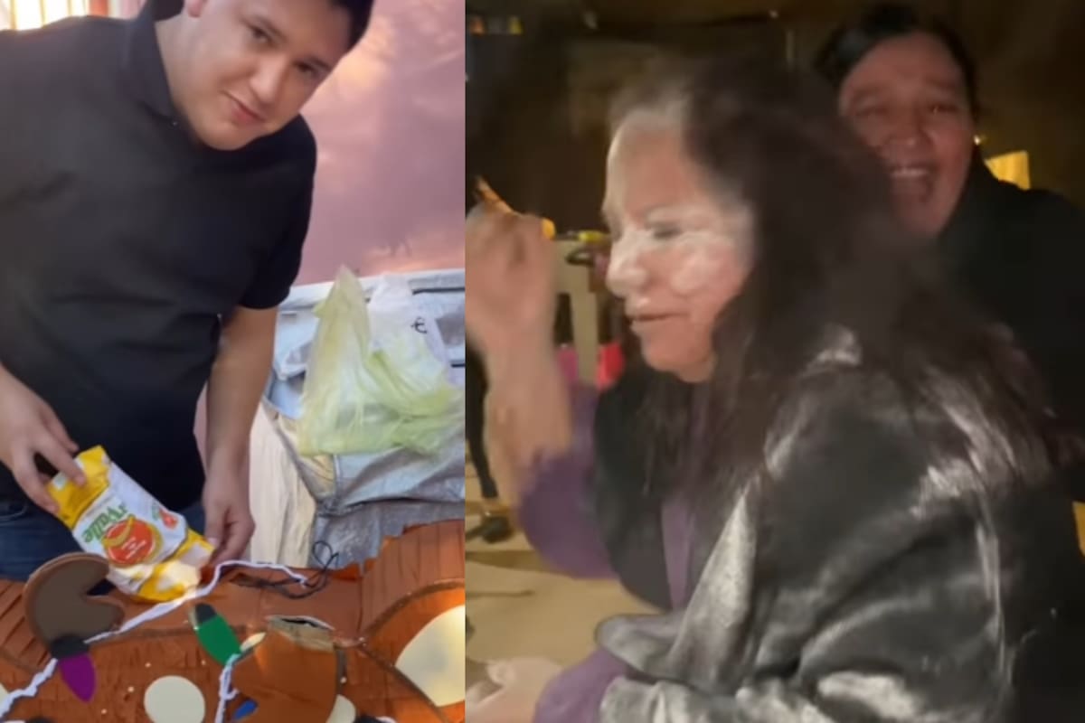 “Lo bueno que lo tomaron con humor”: jóvenes engañan a su familia llenando la piñata con harina en lugar de dulces