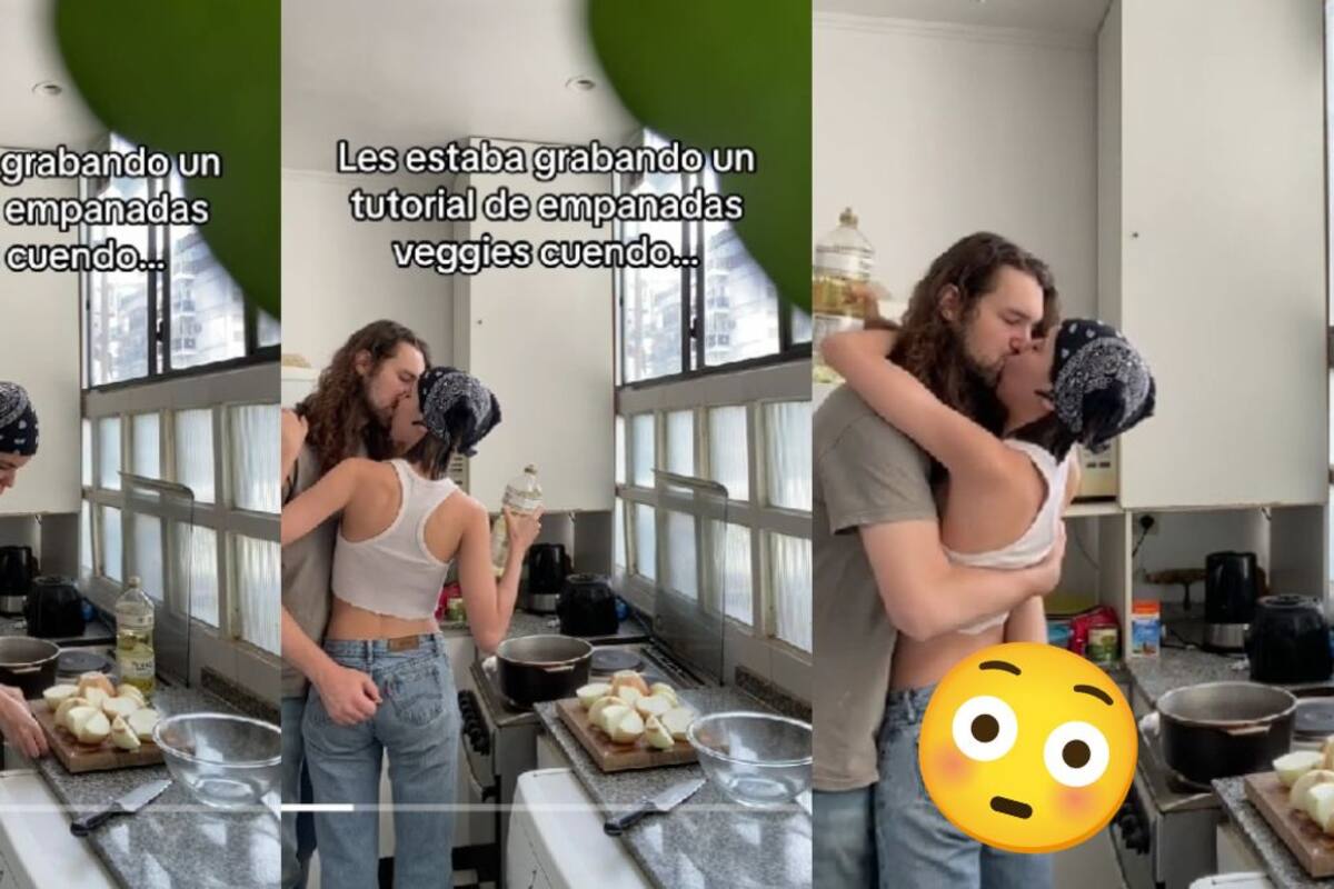 VIDEO: joven grababa tutorial de cocina y a su novio “se le pasa la mano” frente a la cámara