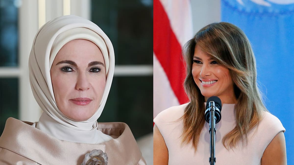 Primera dama de Turquía pide a Melania Trump la misma compasión para Gaza que mostró a Ucrania