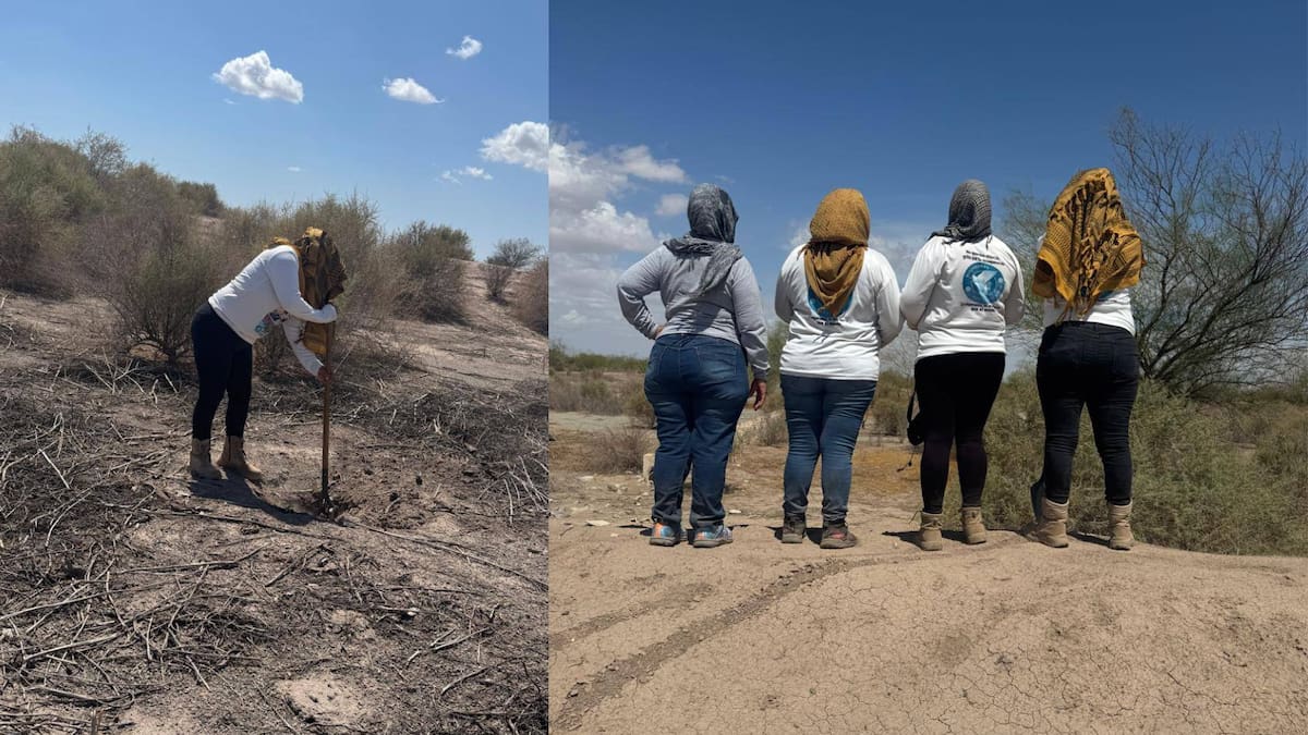 Colectivo Buscadoras Por La Paz halla restos óseos en Las Cuevitas detrás del Cerro Colorado en Hermosillo