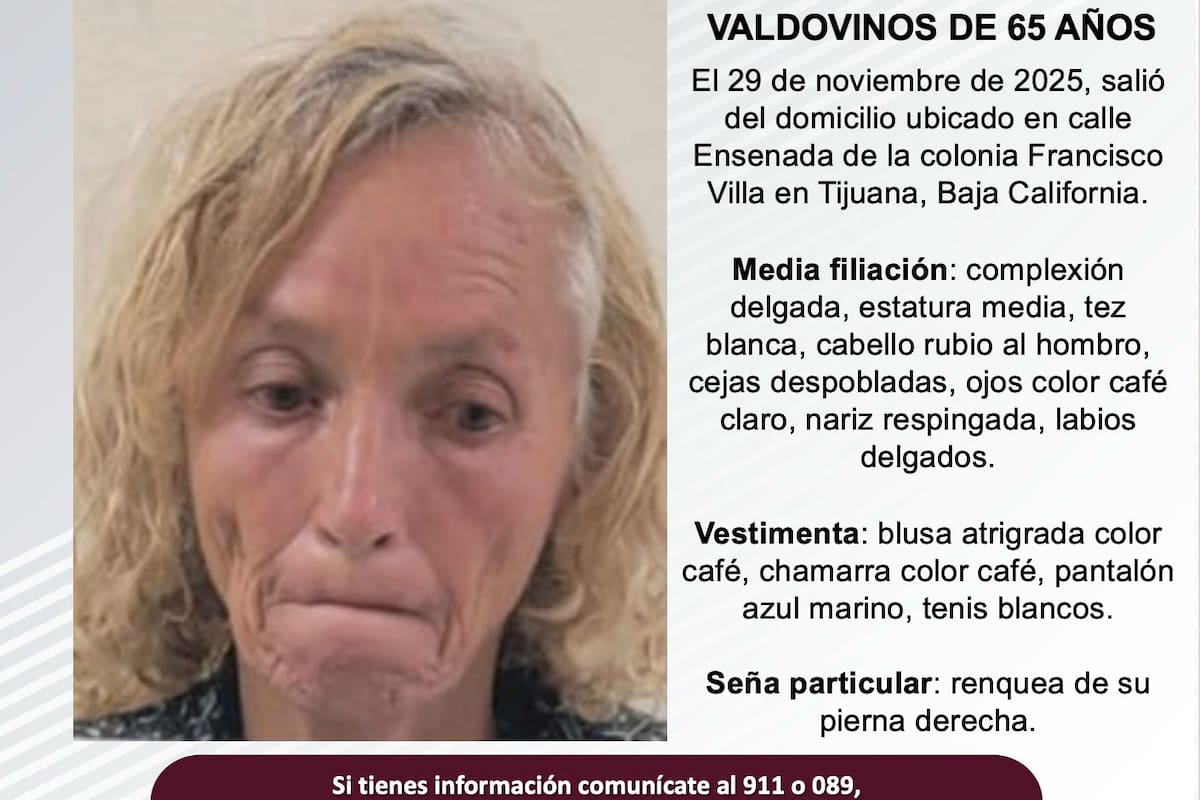 Se busca a Rosalva Valencia Valdovinos de 65 años de edad