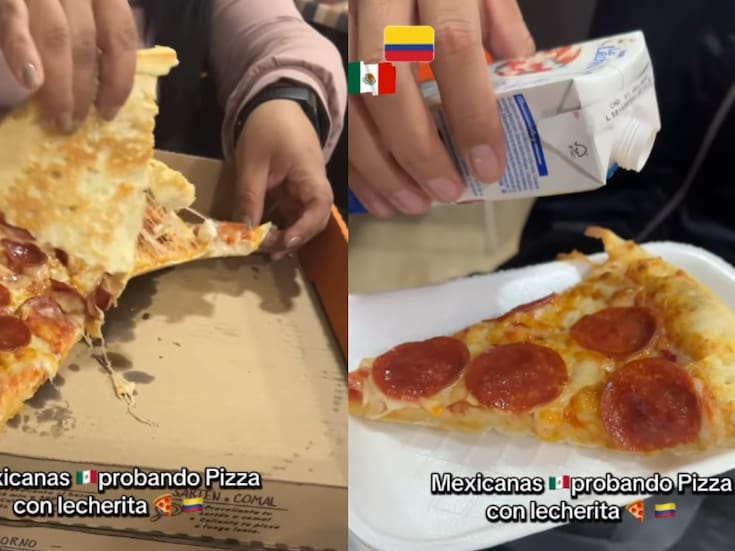 “Nunca jamás haría eso”: Mexicanas visitan Colombia y prueban un platillo típico que desata polémica: pizza con lechera