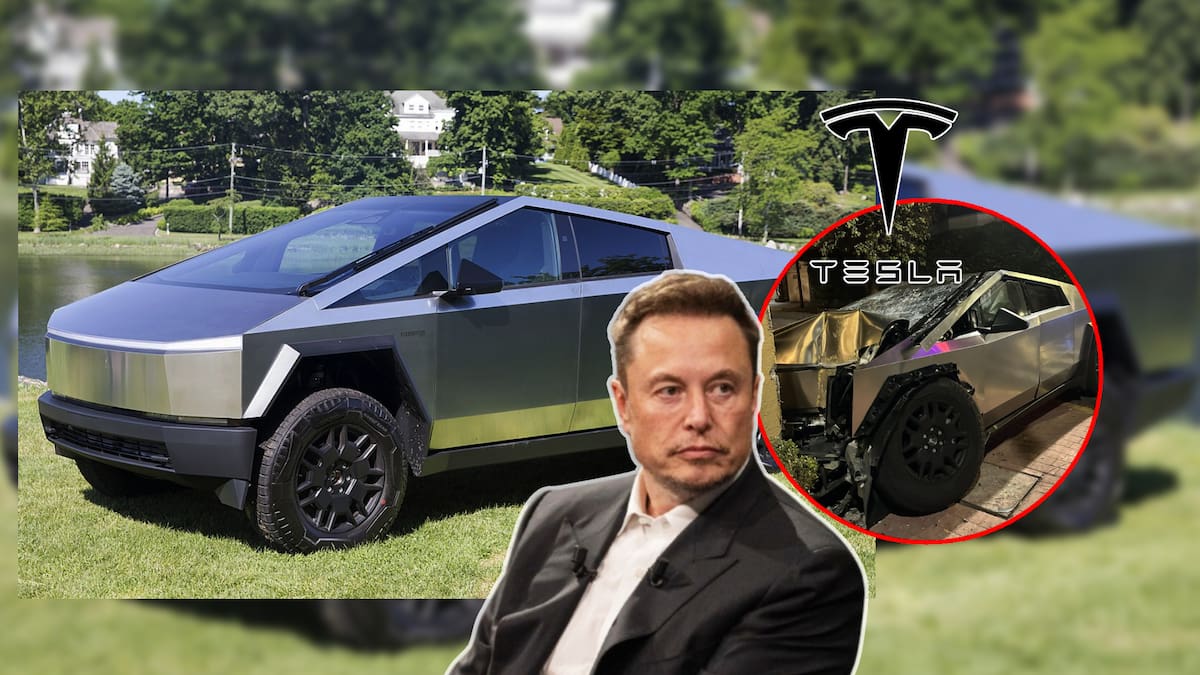Tesla Cybertruck queda destruido al estrellarse en una vivienda de Ciudad de México. Foto: Especial