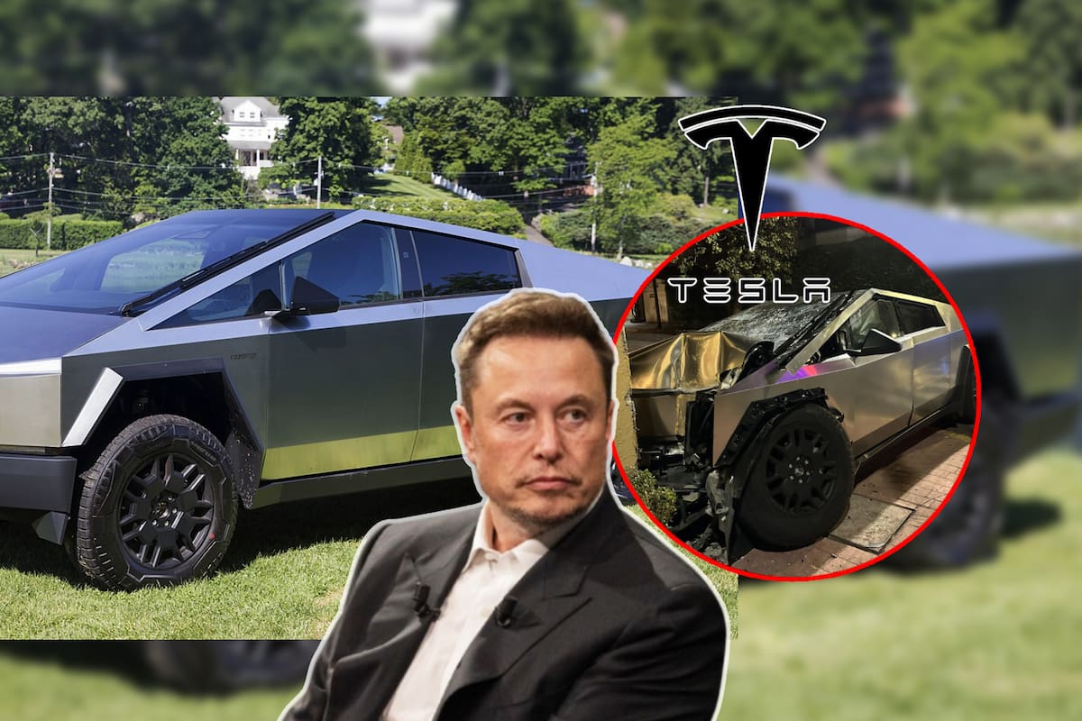 Tesla Cybertruck queda así de destruida al estrellarse contra una vivienda en CDMX; conductor va a dar al hospital (VIDEO)