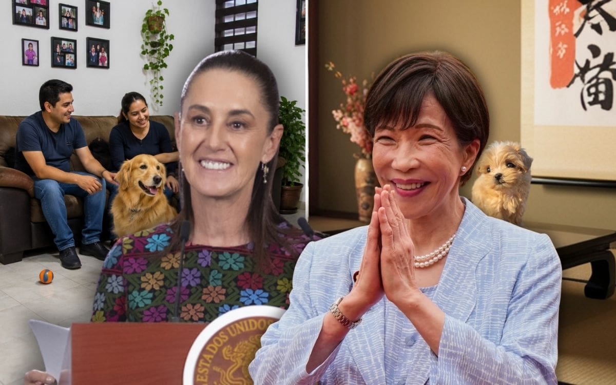 Mientras en México las mascotas viven dentro de la casa, en Japón su tamaño y espacio están muy limitados. | Crédito: Presidencia/AP/ChatGPT