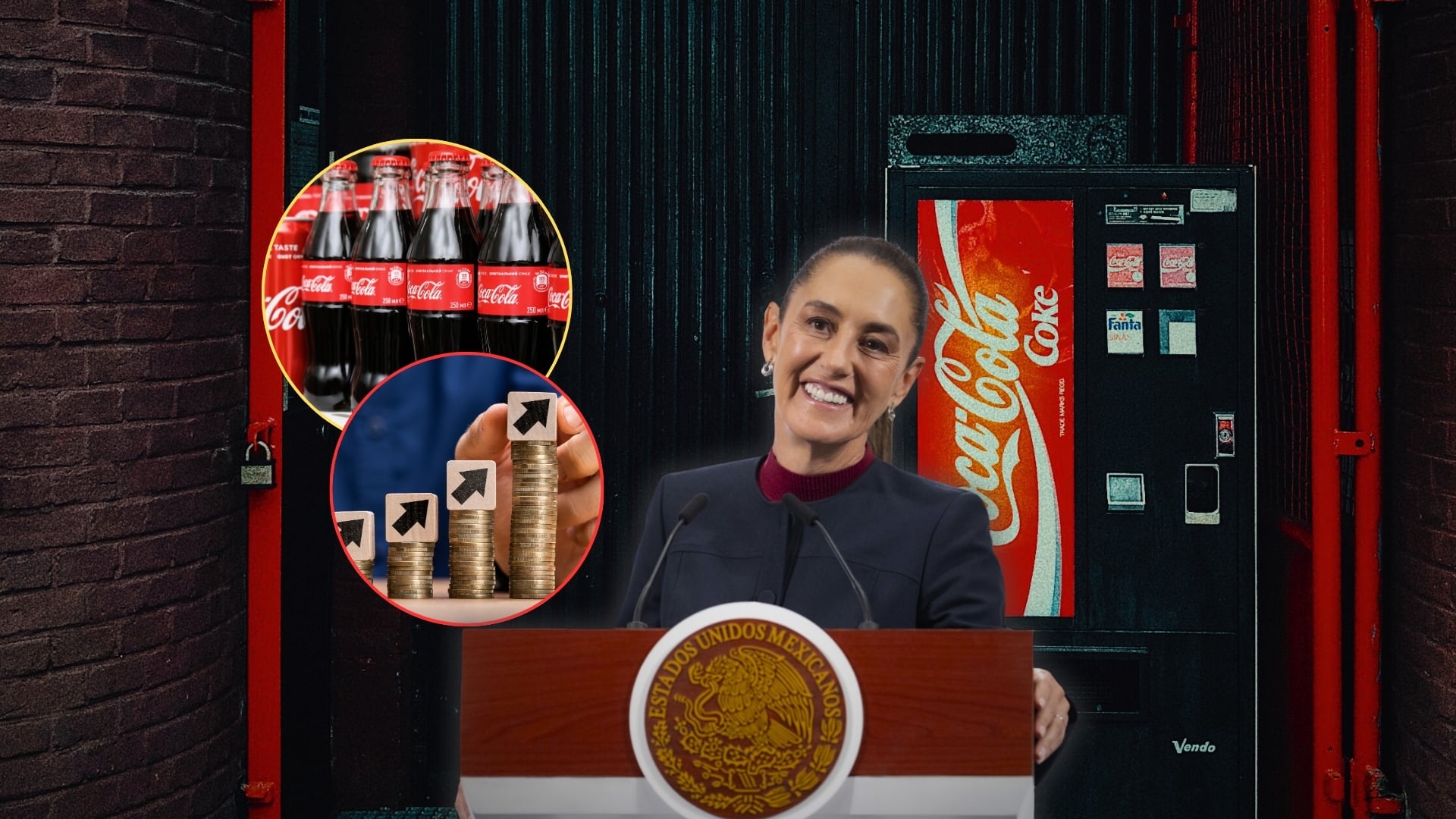 Coca-Cola deja de ver a México como su mercado más rentable: impuestos y menor consumo cambian el panorama. Foto: Especial (Gobierno de México/Canva)