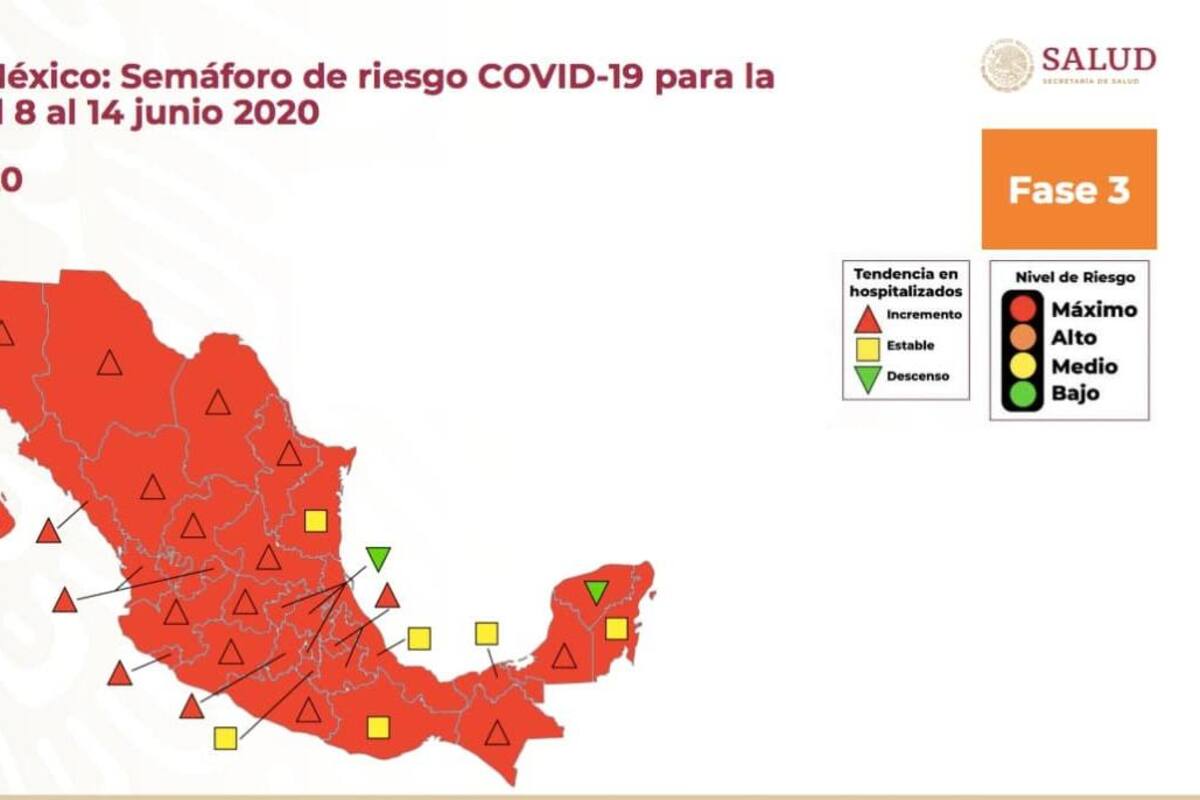 COVID-19 en México: Todo el País está en rojo, incluido Zacatecas