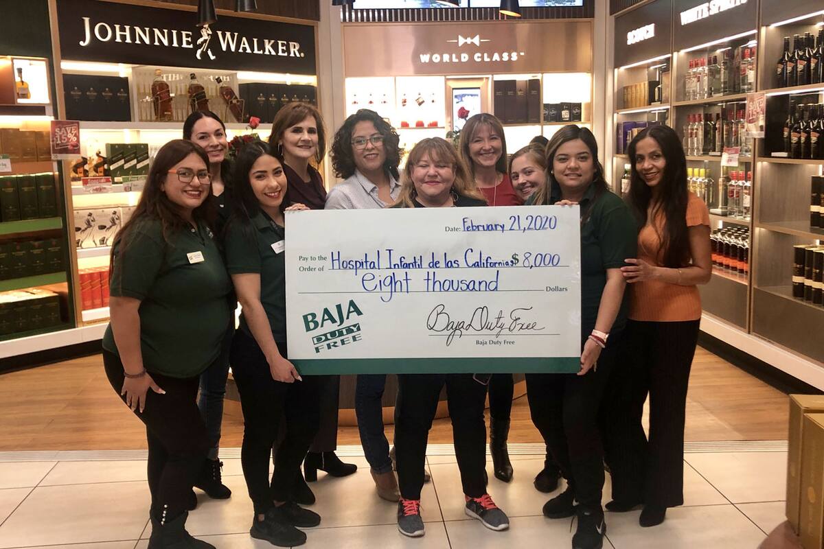 Entrega Baja Duty Free 8 mil dólares al Hospital Infantil de las Californias